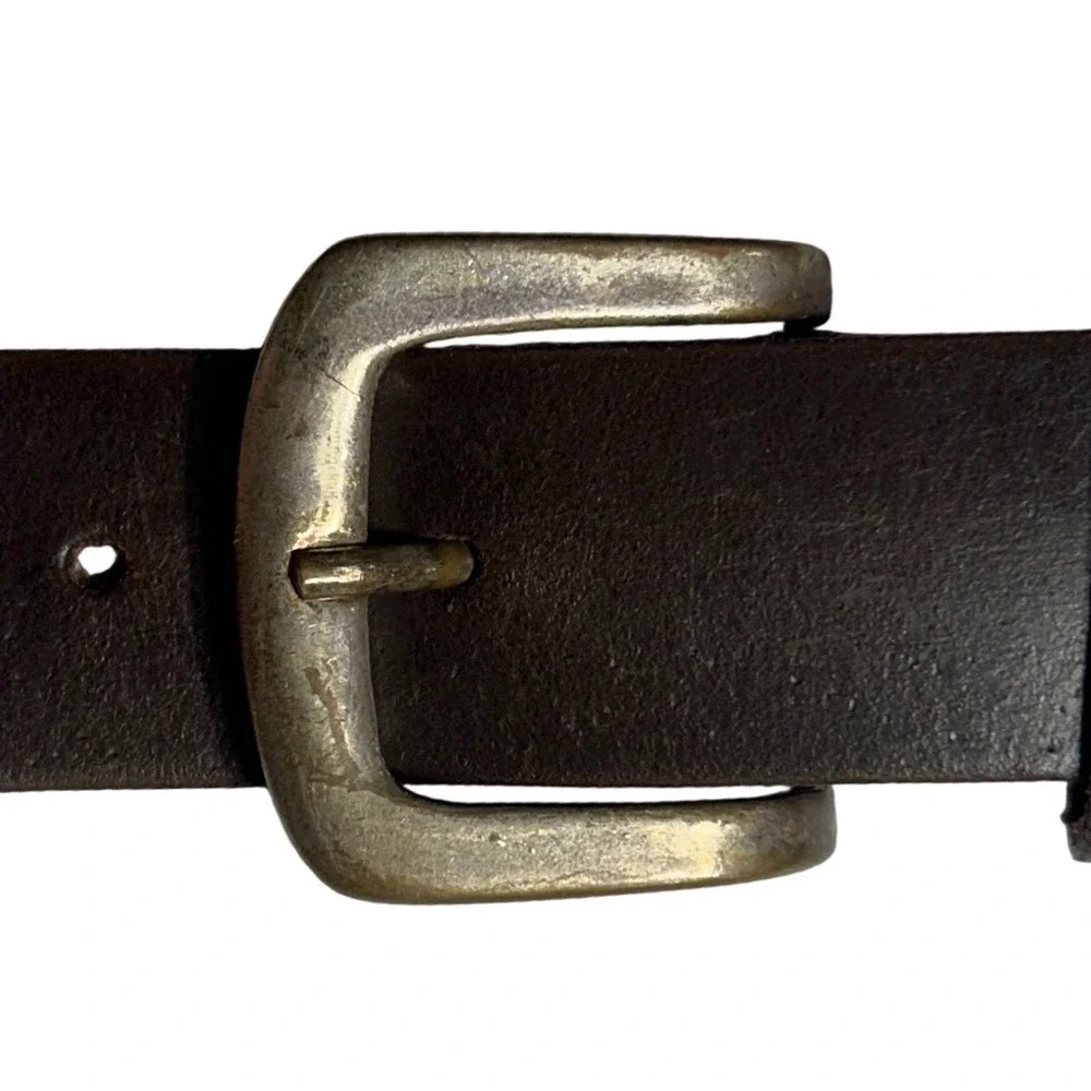 Hipwear Floral Perforated Italian Leather Studded Belt Brown L (31-35) Western